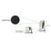 Kit Porta Toalha de Rosto Lixeira 6L e Porta Papel Higiênico Eleganza Metal Preto - Pallazio