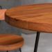 Mesa Bistrô Redonda Alta Astra Base Metálica - Pallazio
