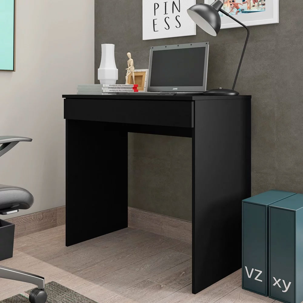 Mesa para Computador Escrivaninha 1 Gaveta Manuela Preto - Pallazio