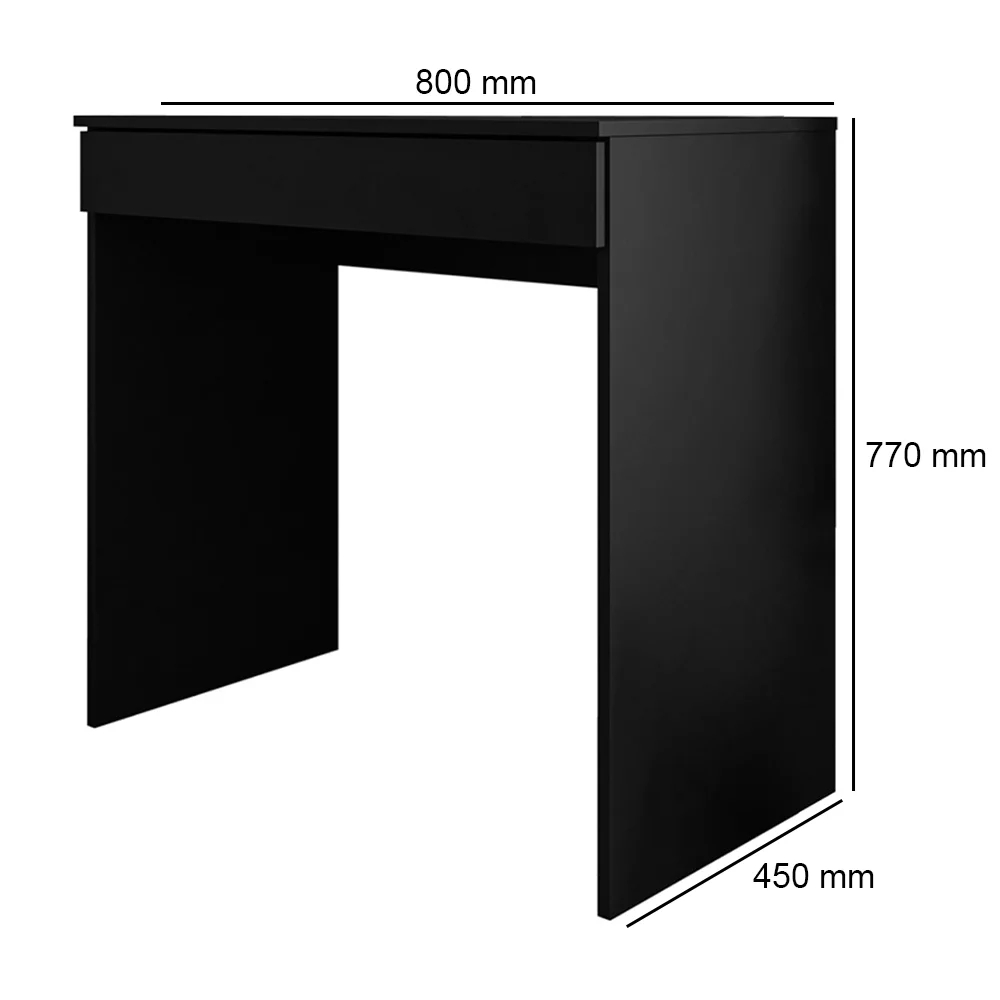 Mesa para Computador Escrivaninha 1 Gaveta Manuela Preto - Pallazio