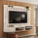 Painel para TV 75 Polegadas com Bancada Suspensa 206cm Monza Calacata/Off White - Pallazio