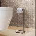 Papeleira Porta Papel Higiênico Eleganza Metal Preto - Pallazio