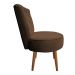 Poltrona Cadeira Decorativa Capitonê Elegância Veludo Marrom Pés Palito Castanho - Pallazio