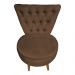 Poltrona Cadeira Decorativa Capitonê Elegância Veludo Marrom Pés Palito Castanho - Pallazio