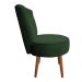Poltrona Cadeira Decorativa Capitonê Elegância Veludo Verde Pés Palito Castanho - Pallazio