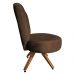 Poltrona Cadeira Decorativa Costurada Elegância Veludo Marrom Base Giratória Castanho - Pallazio