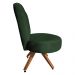 Poltrona Cadeira Decorativa Costurada Elegância Veludo Verde Base Giratória Castanho - Pallazio