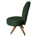 Poltrona Cadeira Decorativa Costurada Elegância Veludo Verde Base Giratória Castanho - Pallazio