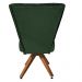 Poltrona Cadeira Decorativa Costurada Elegância Veludo Verde Base Giratória Castanho - Pallazio