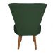 Poltrona Cadeira Decorativa Costurada Elegância Veludo Verde Pés Palito Castanho - Pallazio
