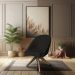 Poltrona Cadeira Giratória Bela Suede Preto Base de Madeira - Pallazio