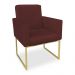 Poltrona Clarice Veludo Marsala Base Metálica Industrial Dourado - Pallazio