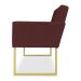 Poltrona Clarice Veludo Marsala Base Metálica Industrial Dourado - Pallazio