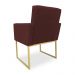 Poltrona Clarice Veludo Marsala Base Metálica Industrial Dourado - Pallazio
