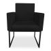 Poltrona Clarice Veludo Preto Base Metálica Industrial Preto - Pallazio