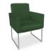 Poltrona Clarice Veludo Verde Base Metálica Industrial Prata - Pallazio