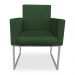 Poltrona Clarice Veludo Verde Base Metálica Industrial Prata - Pallazio
