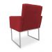 Poltrona Clarice Veludo Vermelho Base Metálica Industrial Prata - Pallazio