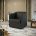 Poltrona Decorativa Ana Corano Preto Pés Cromado - Pallazio
