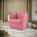 Poltrona Decorativa Ana Suede Rosa Pés Cromado - Pallazio