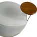Poltrona Decorativa Andromeda Linho Bouclê Cinza Claro Base Giratória de Ferro - Pallazio