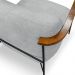 Poltrona Decorativa Celeste Linho Bouclê Cinza Claro Base de Ferro Preto - Pallazio
