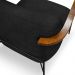 Poltrona Decorativa Celeste Linho Bouclê Preto Base de Ferro Preto - Pallazio