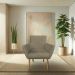 Poltrona Decorativa Leticia Suede Marrom Rato Pés Palito Castanho - Pallazio