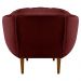 Poltrona Decorativa Marcela Veludo Marsala Base Madeira Castanho - Pallazio