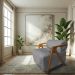 Poltrona Decorativa Marselha Veludo Grafite Base de Madeira - Pallazio