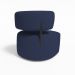 Poltrona Decorativa Orgânica Maya Veludo Azul Marinho Ferro Preto - Pallazio