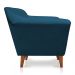 Poltrona Decorativa Pérsia Suede Azul Marinho Pés Chanfrado Castanho - Pallazio