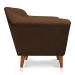 Poltrona Decorativa Pérsia Suede Marrom Pés Chanfrado Castanho - Pallazio