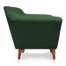 Poltrona Decorativa Pérsia Suede Verde Pés Chanfrado Castanho - Pallazio