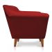 Poltrona Decorativa Pérsia Suede Vermelho Pés Chanfrado Castanho - Pallazio