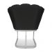 Poltrona Flor Corano Preto Base Metálica Industrial Prata - Pallazio