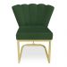 Poltrona Flor Veludo Verde Base Metálica Industrial Dourado - Pallazio