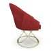 Poltrona Luxo Alana Suede Vermelho Base de Ferro Dourado - Pallazio