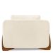 Poltrona Para Sala de Estar Lottus Linho Natural Pés Castanho - Pallazio