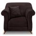 Poltrona Para Sala de Estar Vênus Suede Marrom Café Pés Castanho - Pallazio