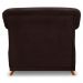 Poltrona Para Sala de Estar Vênus Suede Marrom Café Pés Castanho - Pallazio
