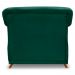 Poltrona Para Sala de Estar Vênus Veludo Verde Floresta Pés Castanho - Pallazio