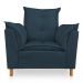 Poltrona de Amamentação com Puff Laura Suede Azul Marinho - Pallazio