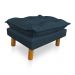 Poltrona de Amamentação com Puff Laura Suede Azul Marinho - Pallazio