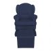 Poltrona de Amamentação com Puff Serena Suede Azul Marinho - Pallazio