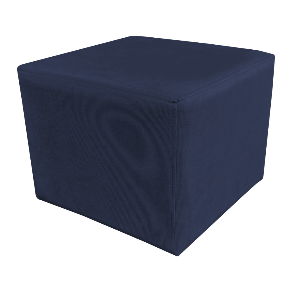 Poltrona de Amamentação com Puff Serena Suede Azul Marinho - Pallazio