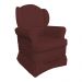 Poltrona de Amamentação com Puff Serena Suede Marsala - Pallazio