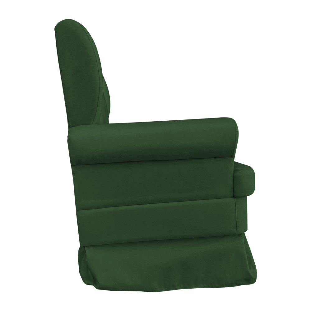 Poltrona de Amamentação com Puff Serena Suede Verde - Pallazio