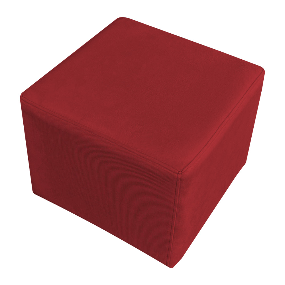 Poltrona de Amamentação com Puff Serena Suede Vermelho - Pallazio