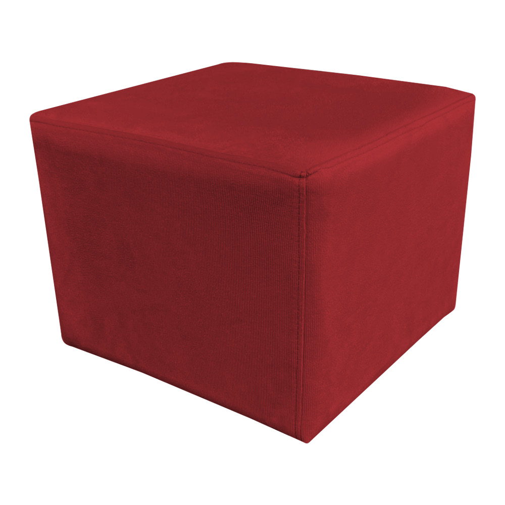 Poltrona de Amamentação com Puff Serena Suede Vermelho - Pallazio